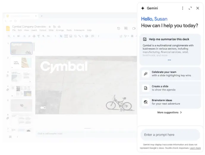 Google Slides Gemini Integration