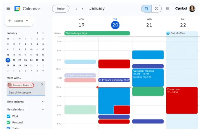 Google Calendar Multi-view